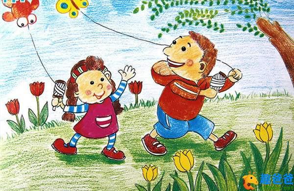 放风筝的小孩