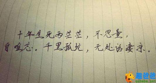 十年生死两茫茫不思量自难忘全文