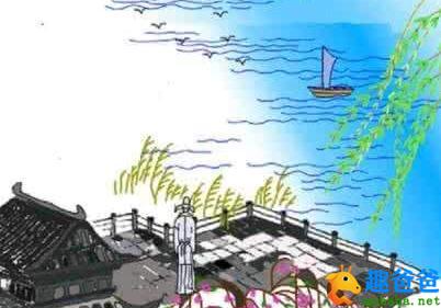 孤帆远影碧空尽，唯见长江天际流