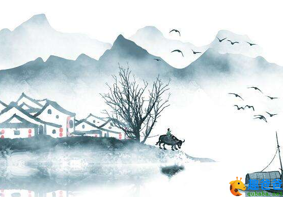 枯藤老树昏鸦，小桥流水人家，古道西风瘦马