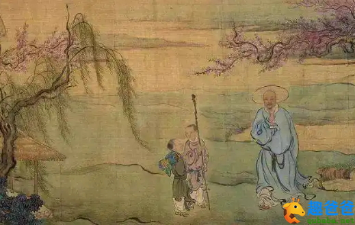 古木阴中系短篷，杖藜扶我过桥东