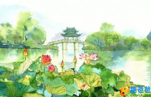 艇子几时同泛？待折荷花临鉴